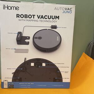iHome Juno Robot Vacuum AutoVac with Mapping Technology New